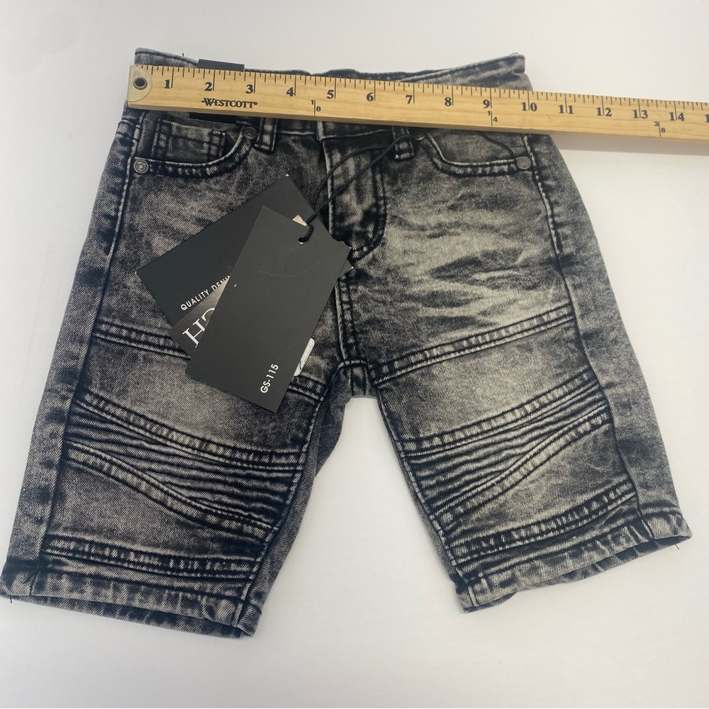 GS-115 Black boy's denim shorts size 3T Black 5 Pocket 3T New - Picture 4 of 15